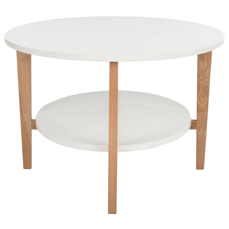 Ikiriya Nashville Solid Beige Wood Coffee Table Teak Finish