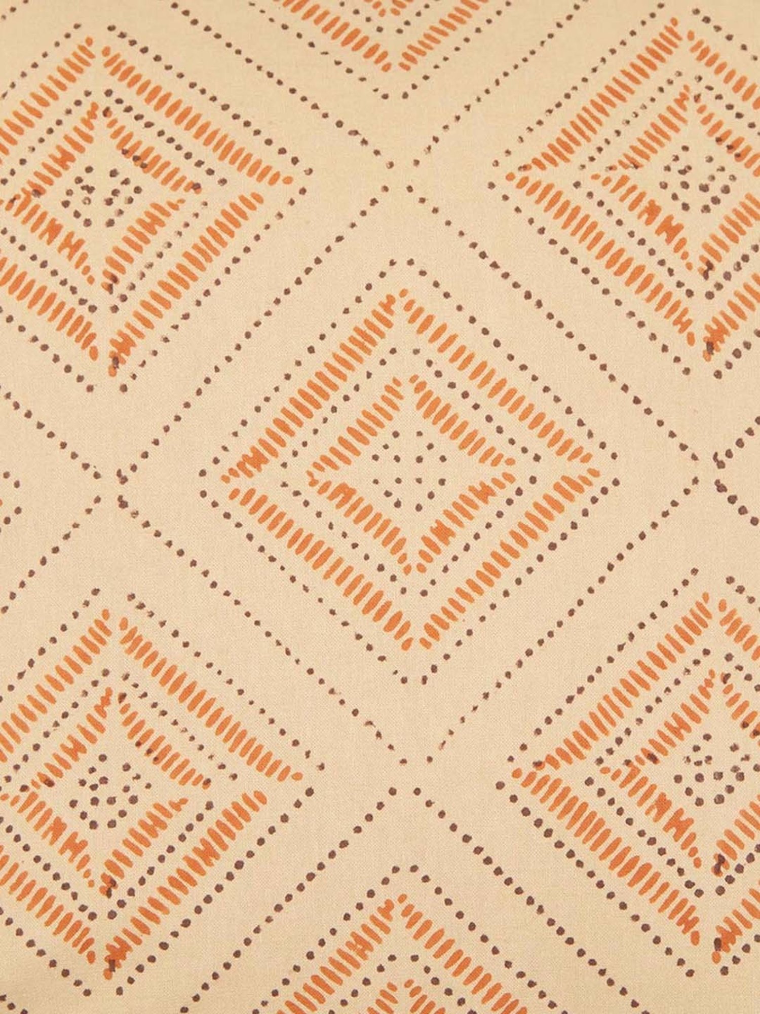 Fabindia Jaisalmer Orange Cotton Cushion Cover