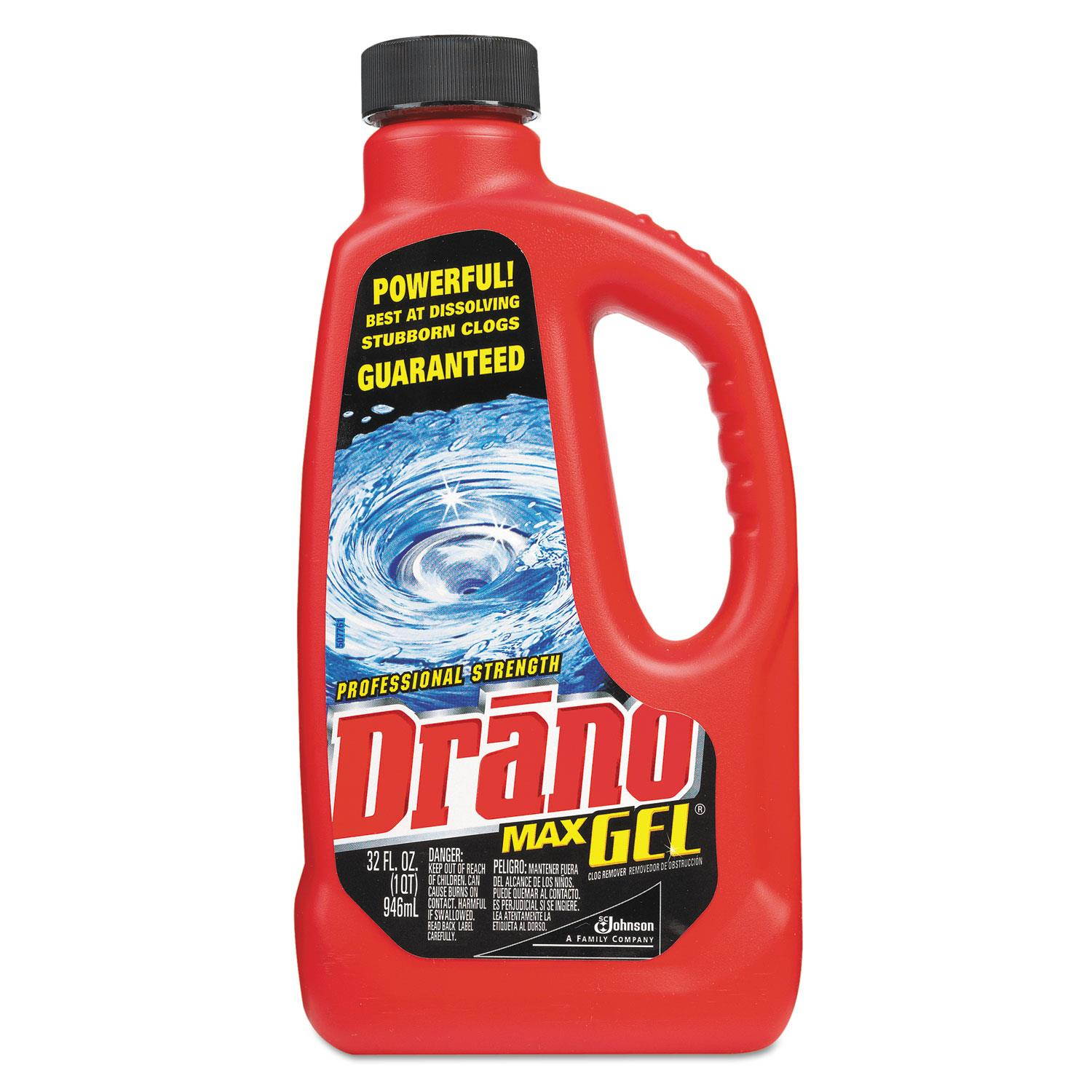 Drano Max Gel Clog Remover 32oz Bottle 12/Carton CB001176