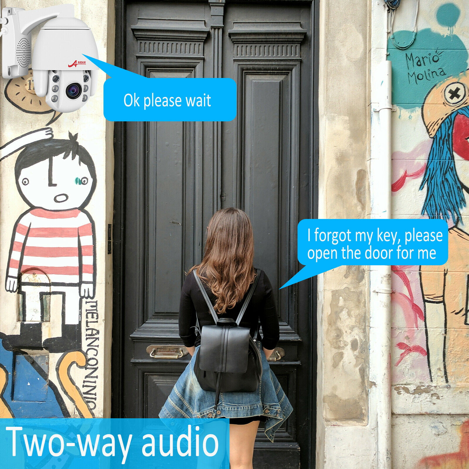 Pan Tilt Outdoor Security Camera, 1920P/5MP Home WiFi IP Camera, Pan Tilt Dome Surveillance Cam, Two Way Audio Motion Detection Clear Night Vision Onvif Waterproof CCTV Camera Support Max 128G SD