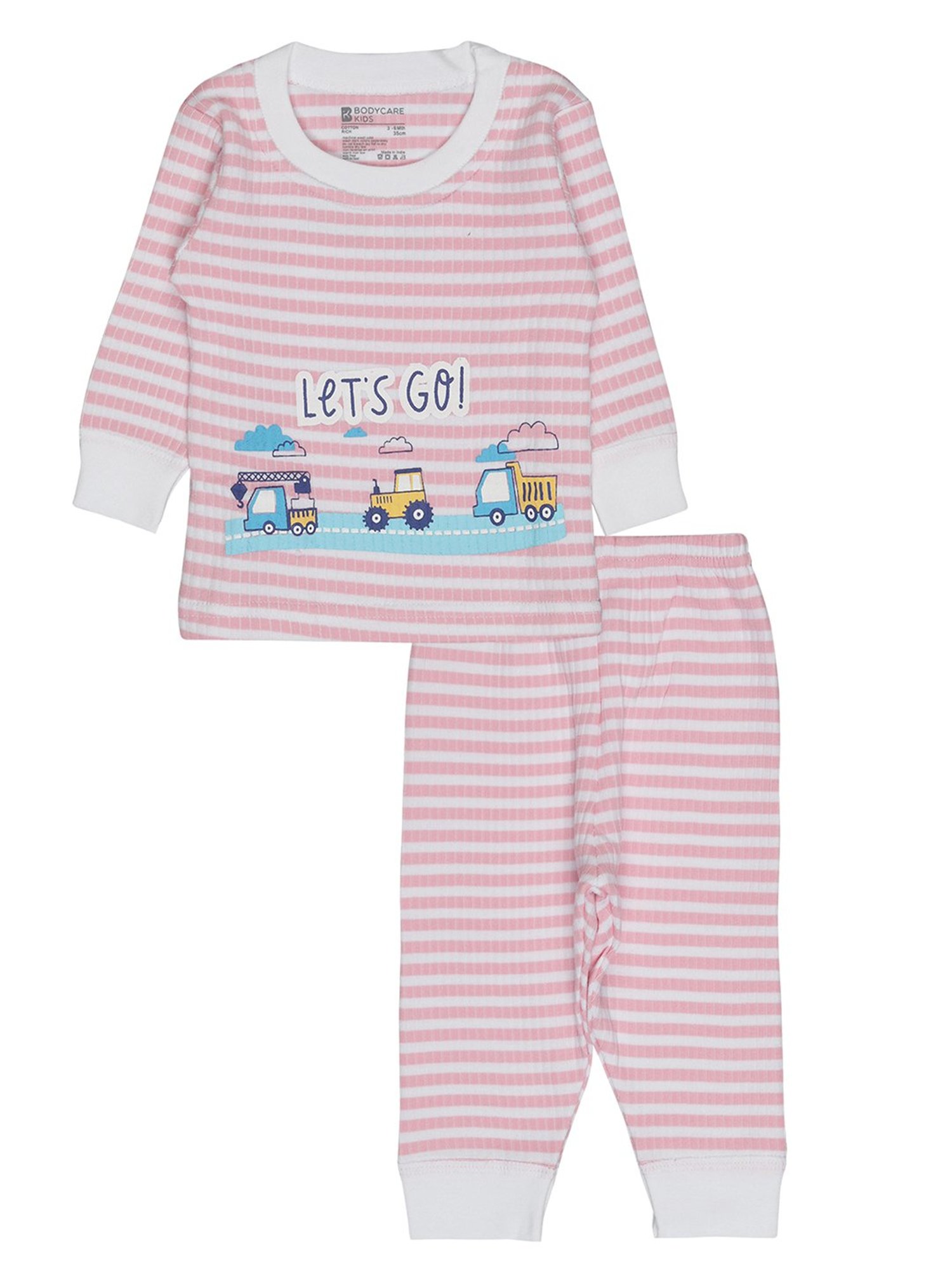 Bodycare Kids Assorted Striped Full Sleeves T-Shirt with Pants