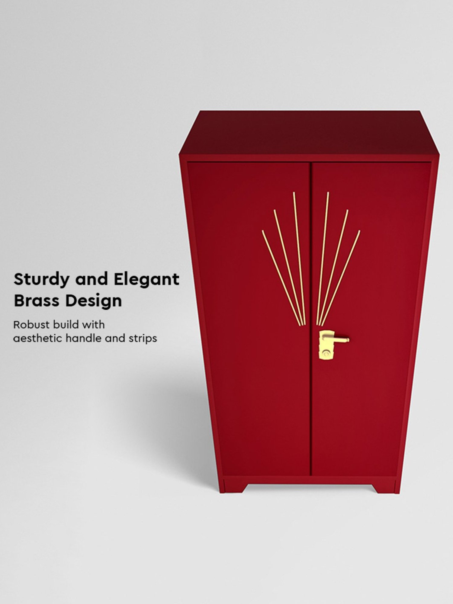 Godrej Interio Centurion 2-Door Steel Almirah, Burgundy (1-Year Warranty, 1 Locker)