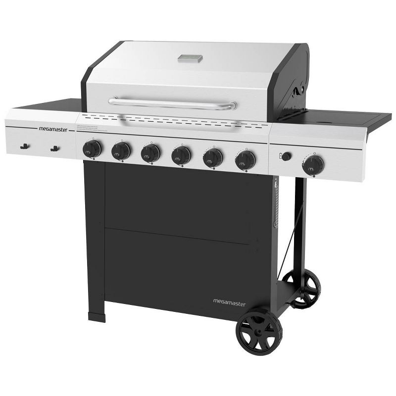 Megamaster 6-Burner Gas Grill with Stainless Steel Tong 720-0983CTG