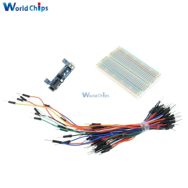 diymore MB102 Power Supply Module 3.3V 5V+MB102 Breadboard Board 400 Points+Jumper cable