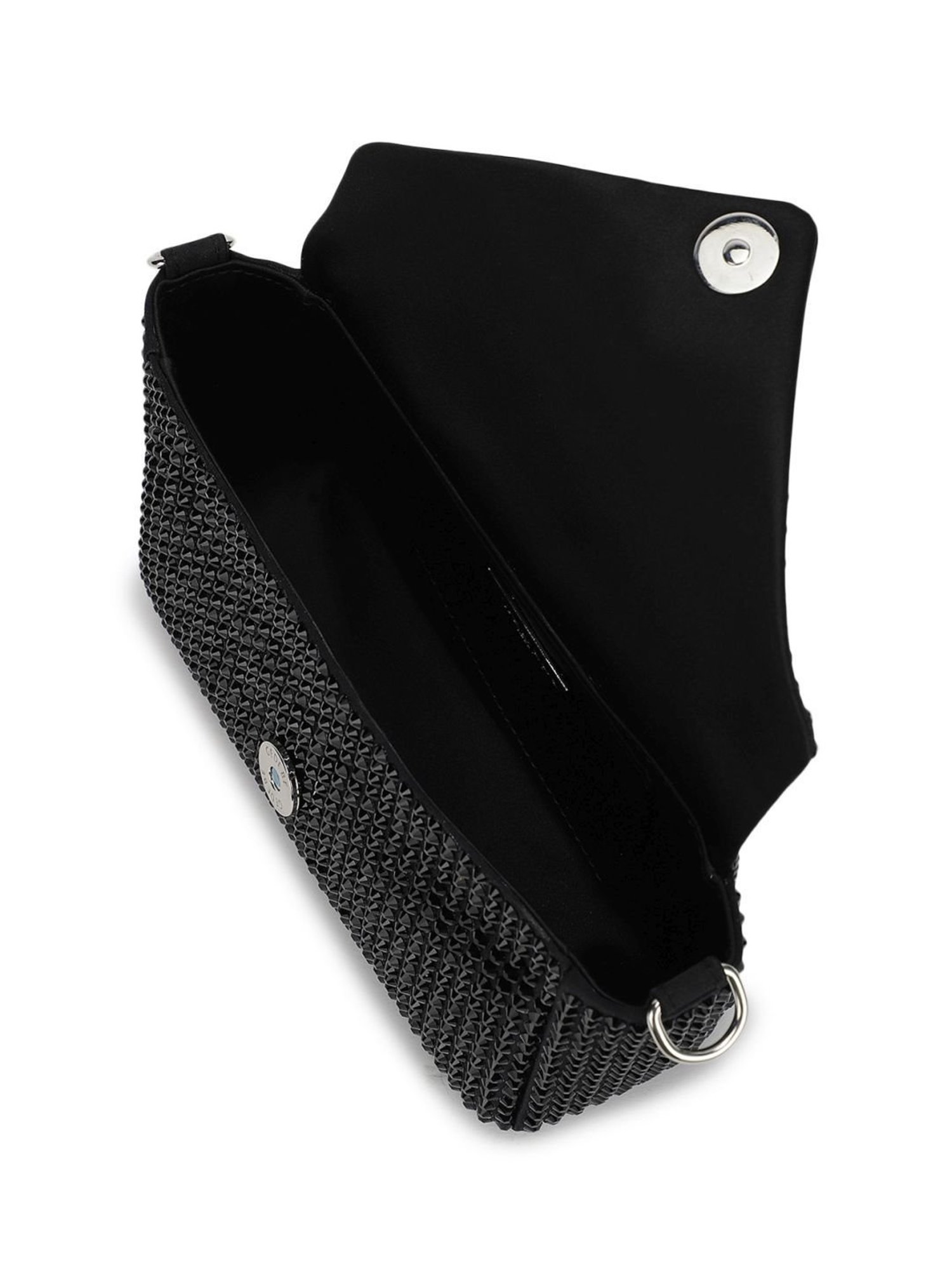 Gedebe Black My Love Crystal Jet Medium Shoulder Bag