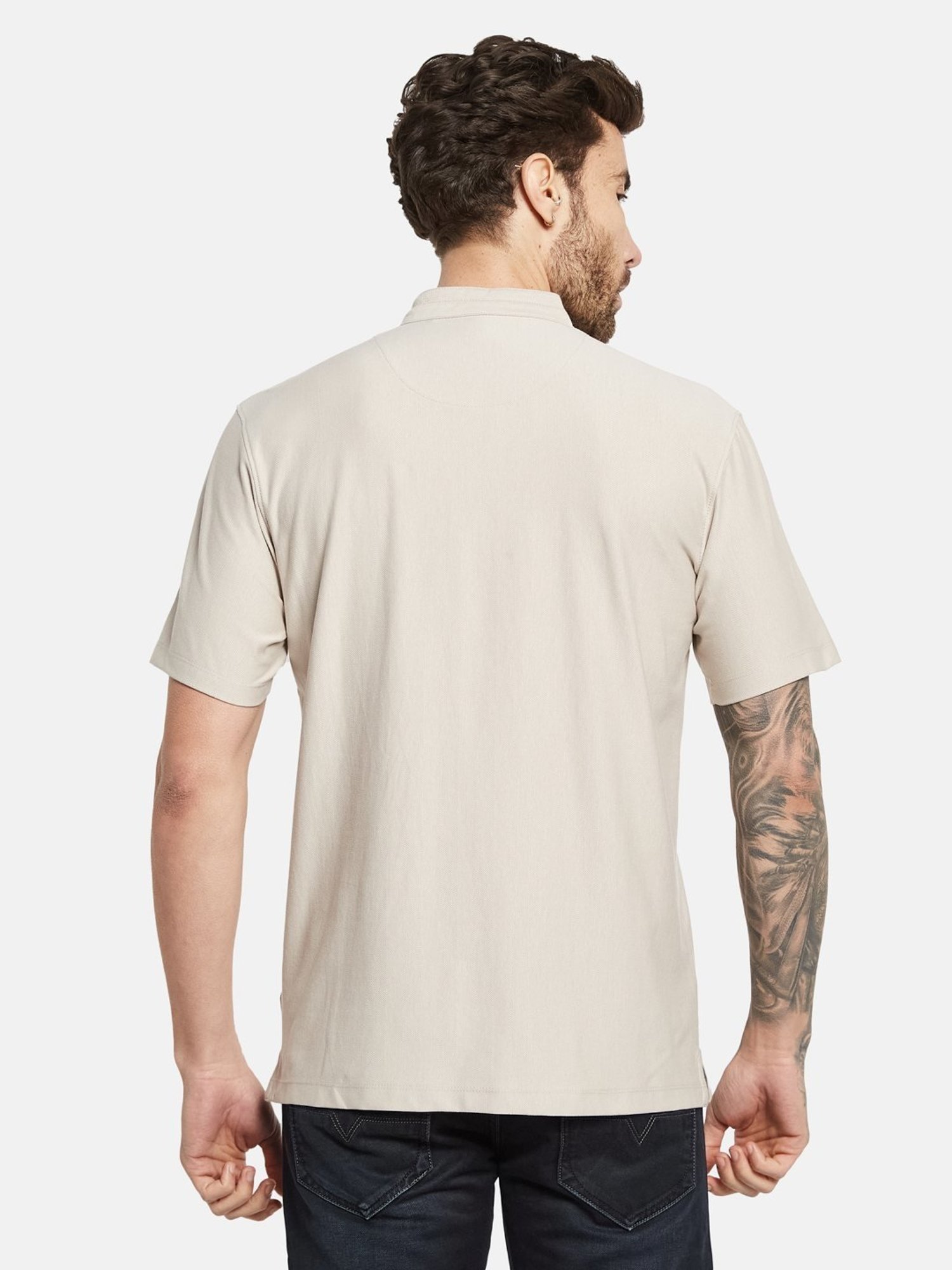Octave Mastic Cotton Regular Fit Henley T-Shirt