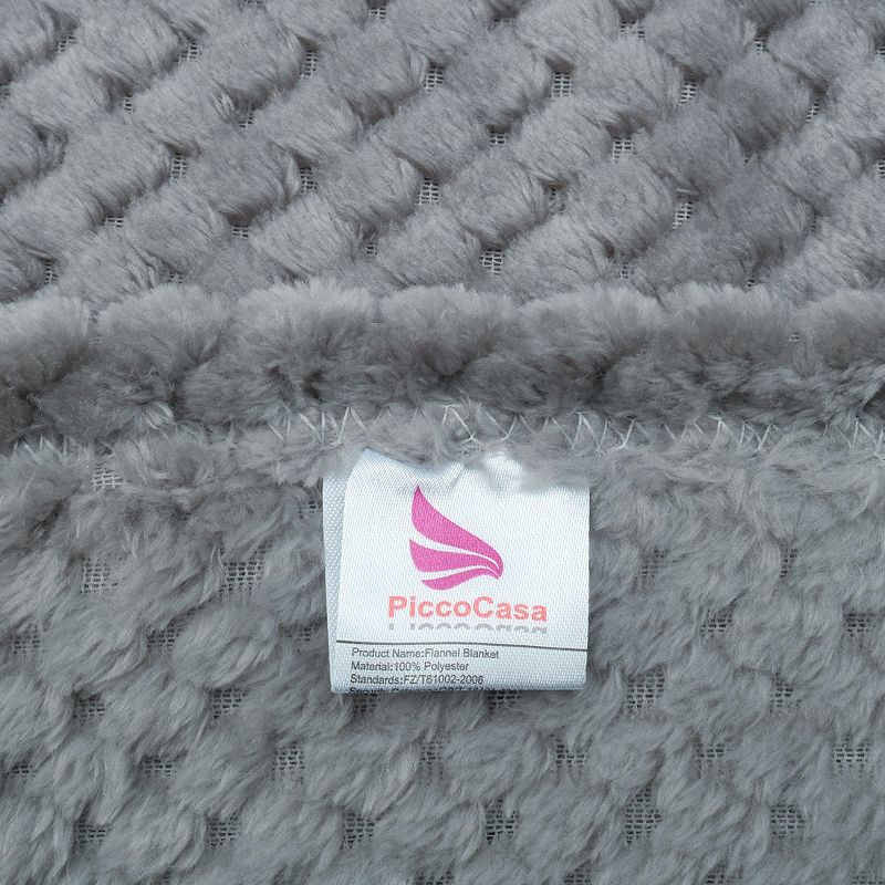 1 Pc Twin Polyester Flannel Fleece Bed Blankets Pink  - PiccoCasa