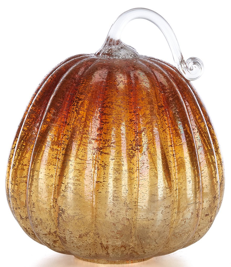 Southern Living Festive Fall Collection Ombre Metallic Pumpkin Sculpture