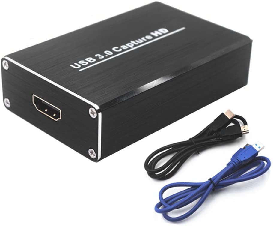 Docooler HD Video Capture Converter with USB3.0 Dongle 1080P 60FPS Drive-Free Capture Card Box for Windows Linux Os X Black