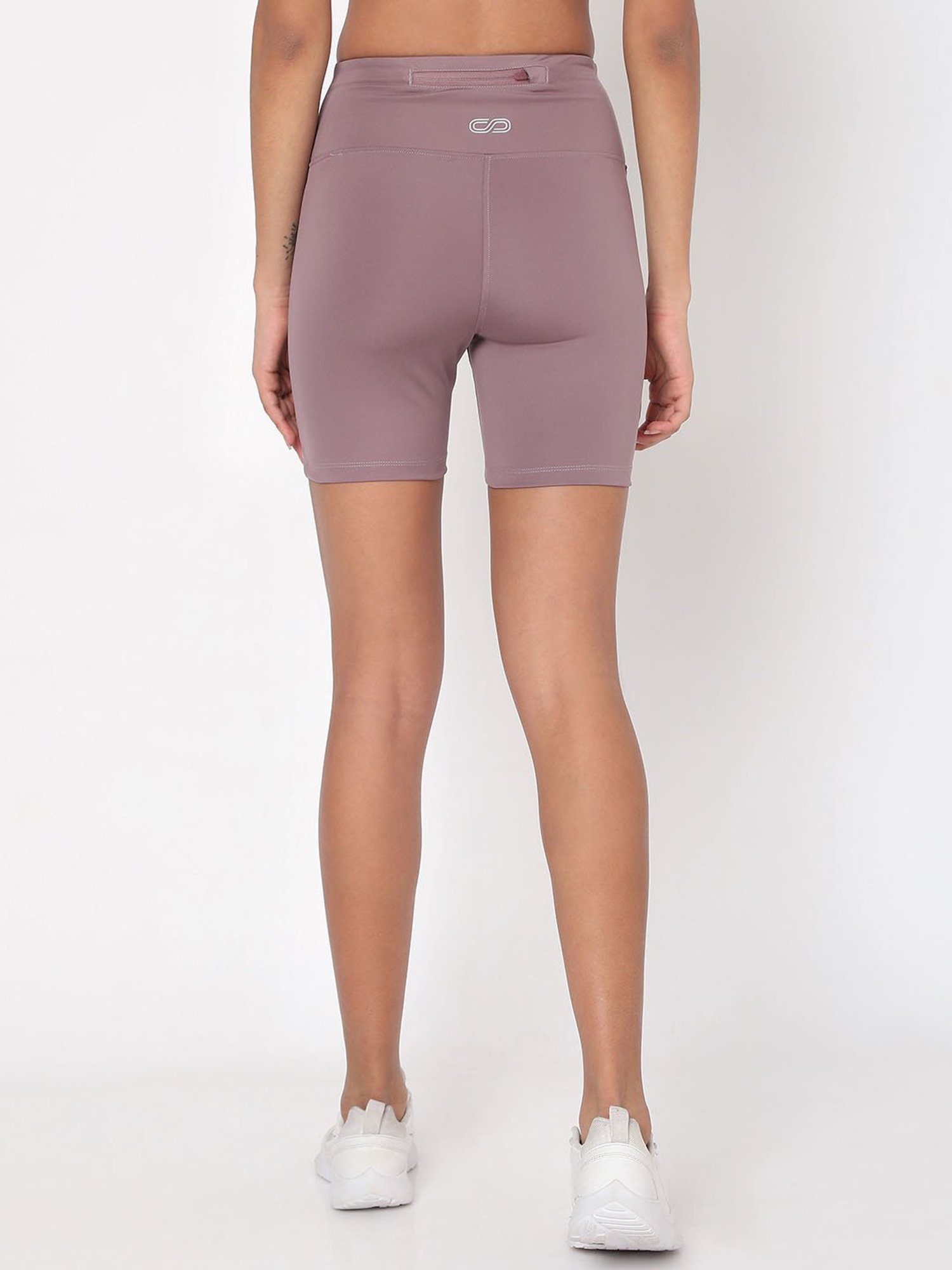 SILVERTRAQ Mauve Polyester Relaxed Fit Cycling Shorts