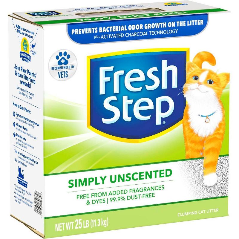 Fresh Step - Simply Unscented Litter - Clumping Cat Litter - 25lbs