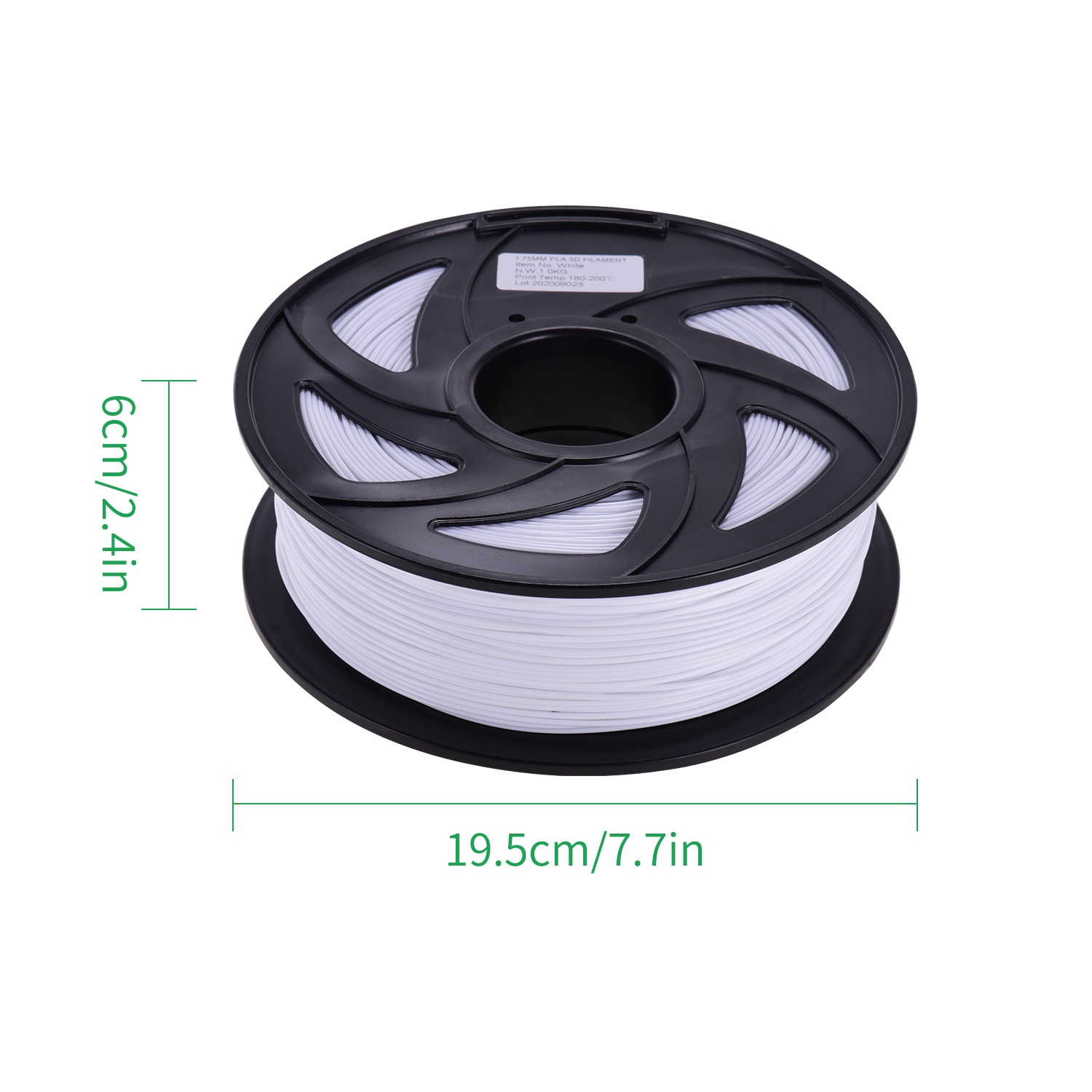 Aibecy Normal PLA 3D Printer Filament Eco-Friendly Printing Consumables 1.75mm Diameter 1kg(2.2lbs) Spool Dimensional Accuracy +/- 0.05mm Green