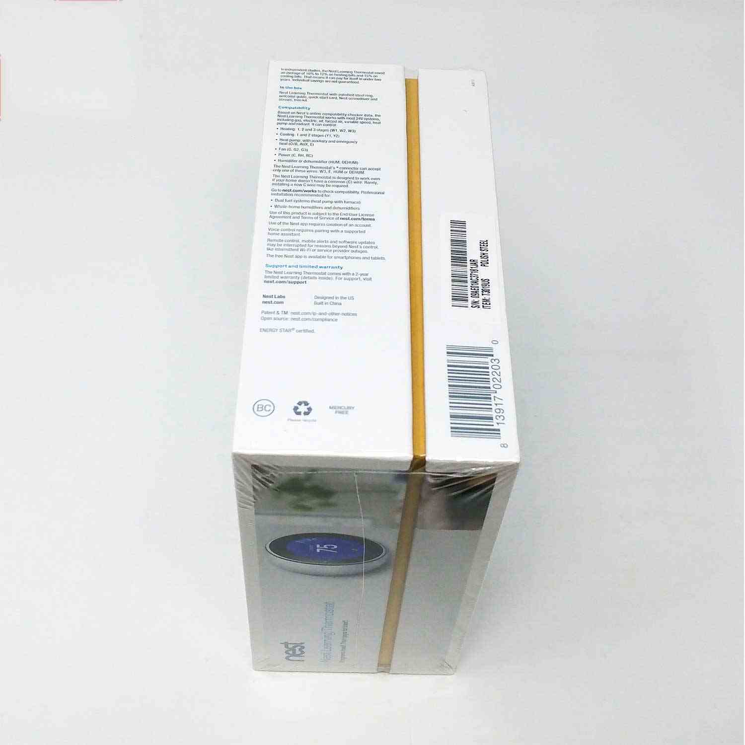 Nest Learning Thermostat - 3rd Generation, Stainless Steel