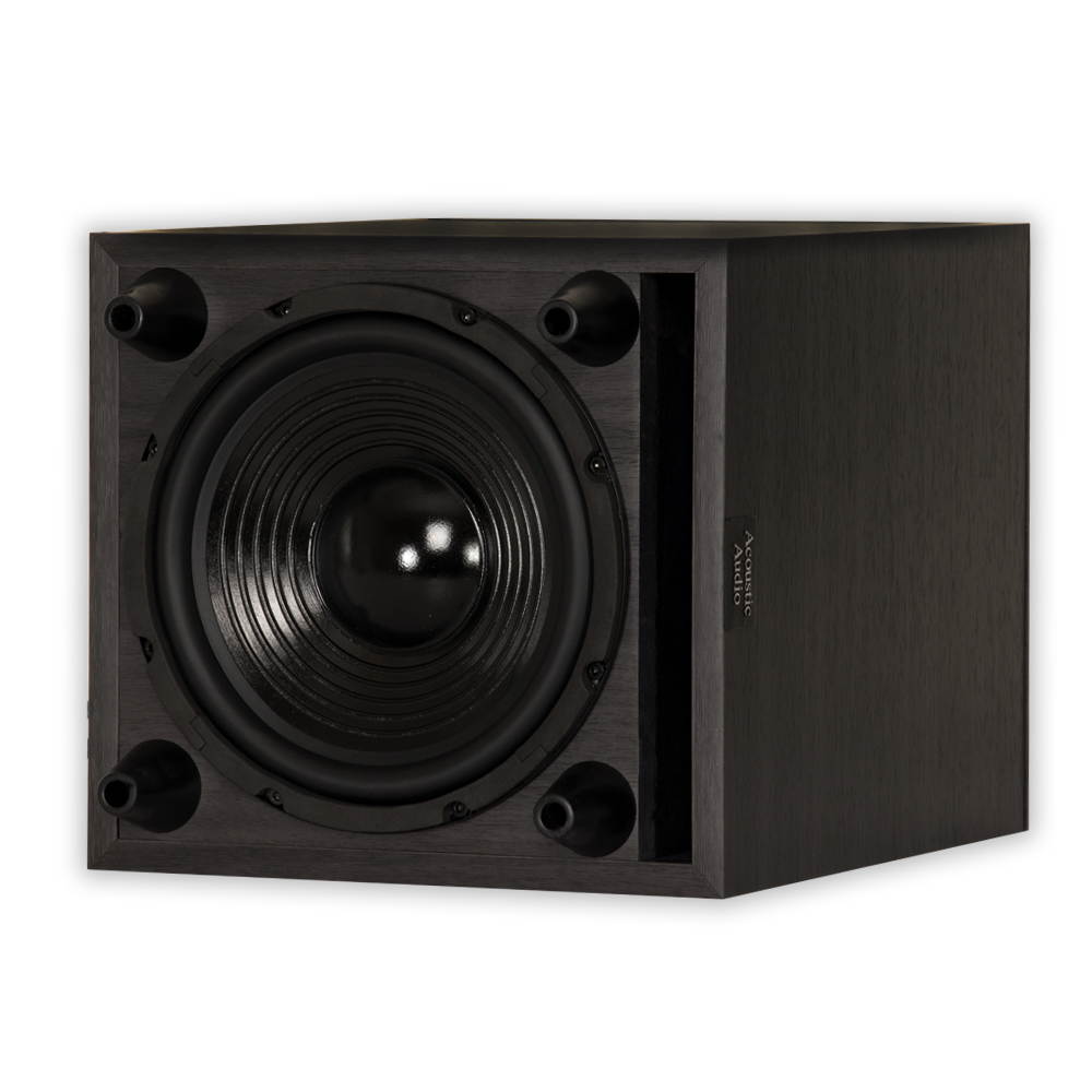 Acoustic Audio PSW8 Home Theater Powered 8" Subwoofer Black Down Firing Sub