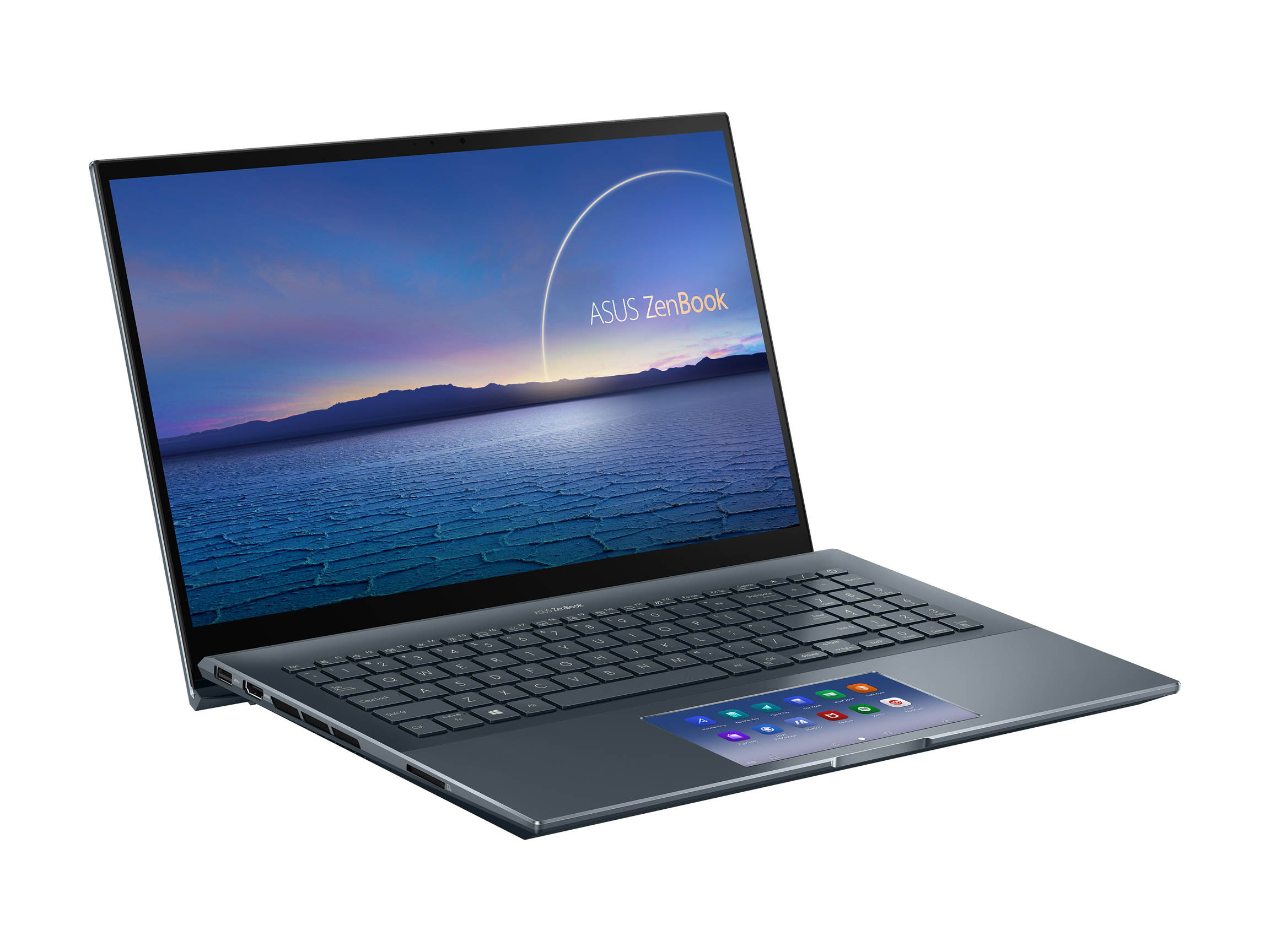 ASUS ZenBook Pro 15 OLED Ultra-Slim Laptop 15.6" 4K UHD OLED NanoEdge Bezel Touch Display, Intel Core i7-10750H, GeForce GTX 1650 Ti, 16GB RAM, 1TB PCIe SSD, Windows 10 Pro, Pine Grey, UX535LI-IH77T