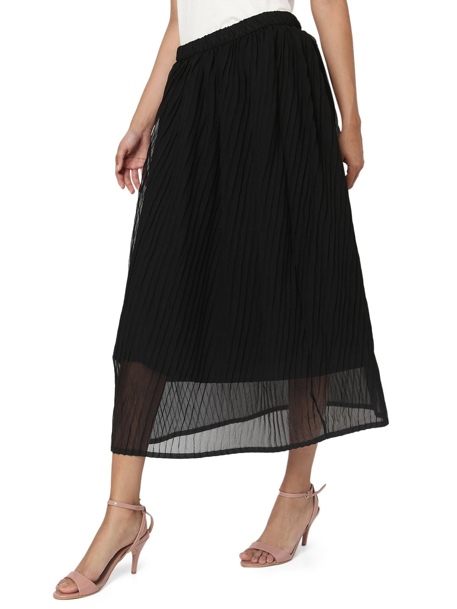 Smarty Pants Black Midi Skirt