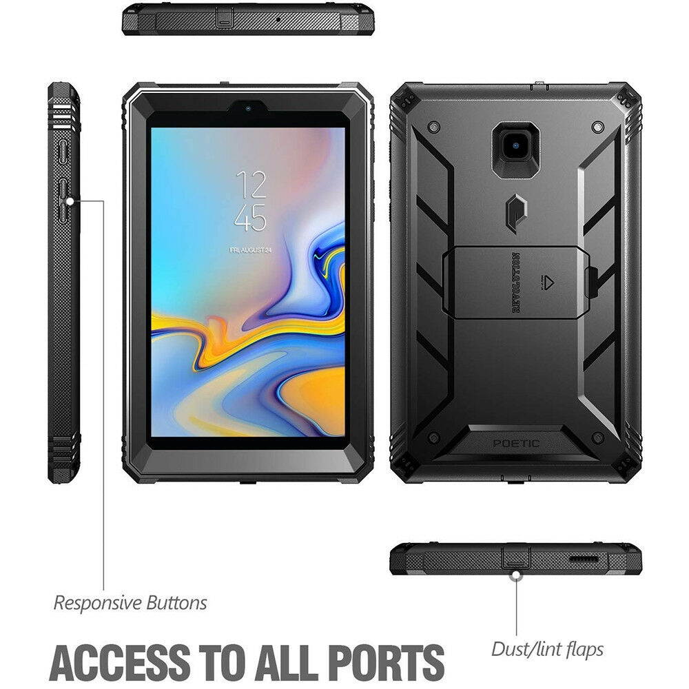 Poetic Revolution Drop Protective Case Black For Samsung Galaxy Tab A 8.0 2018