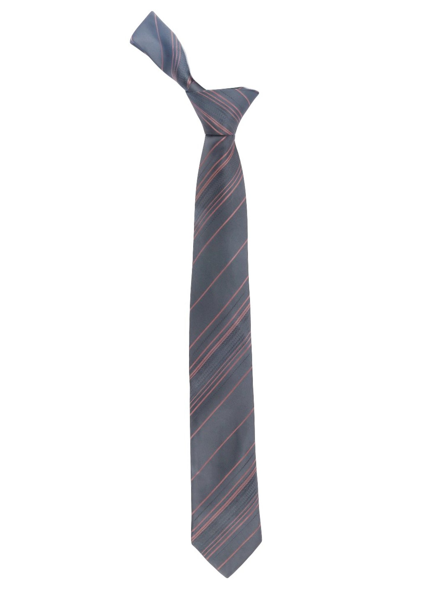 Alvaro Castagnino Striped Black & Brown Necktie
