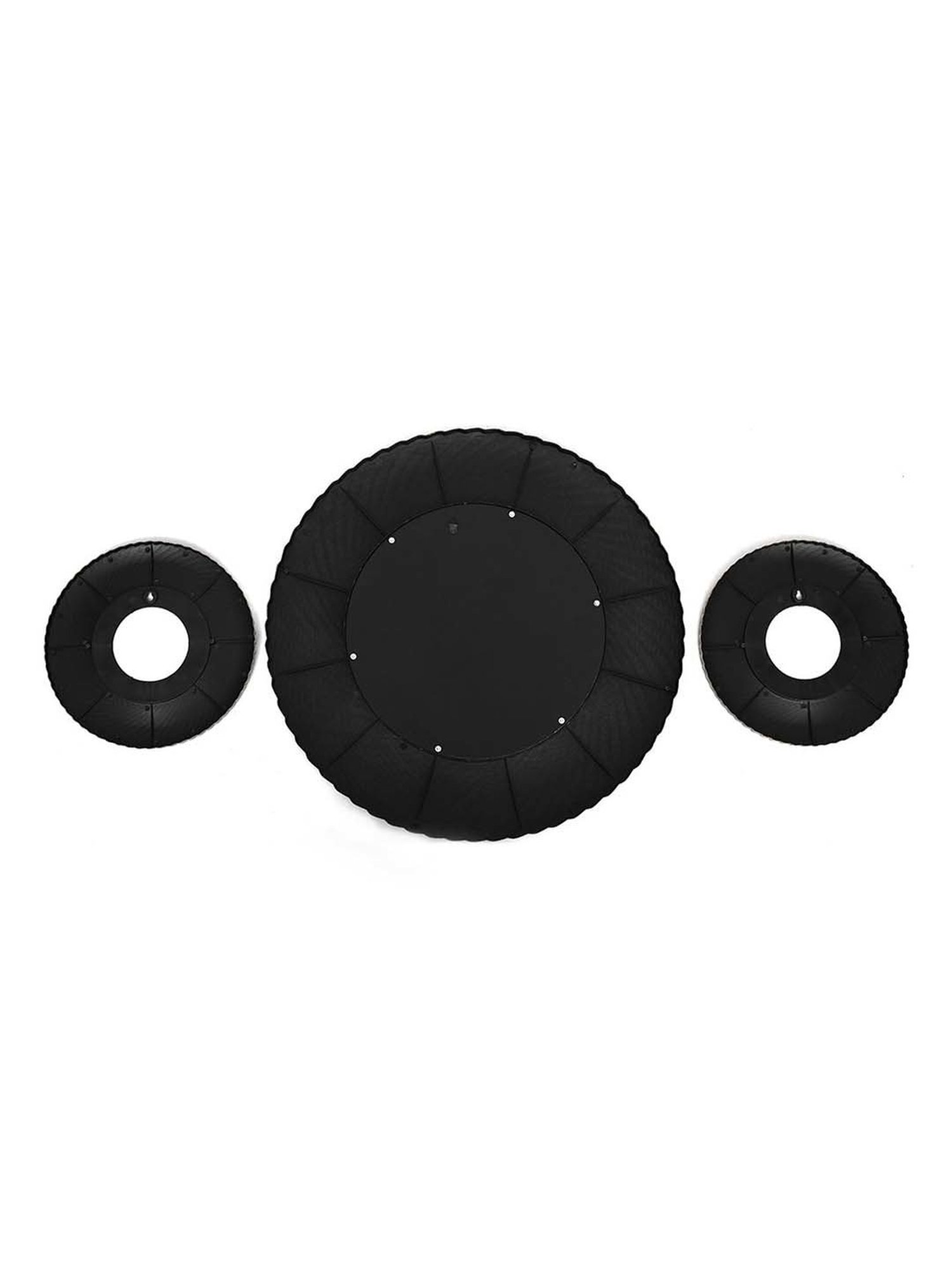 CHRONIKLE Pink Iron Sun Burst Designer Round Wall Mirror