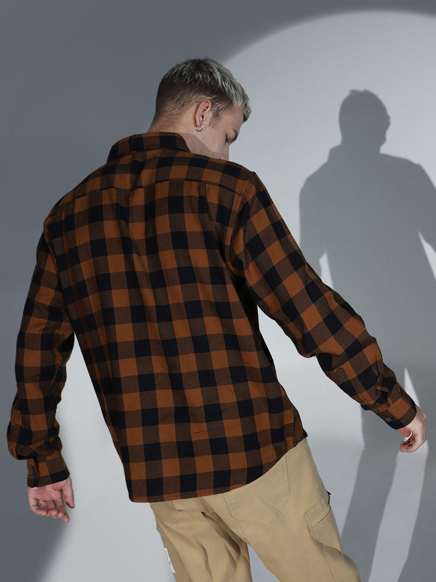 Hubberholme Multicolored Cotton Loose Fit Checks Shirt