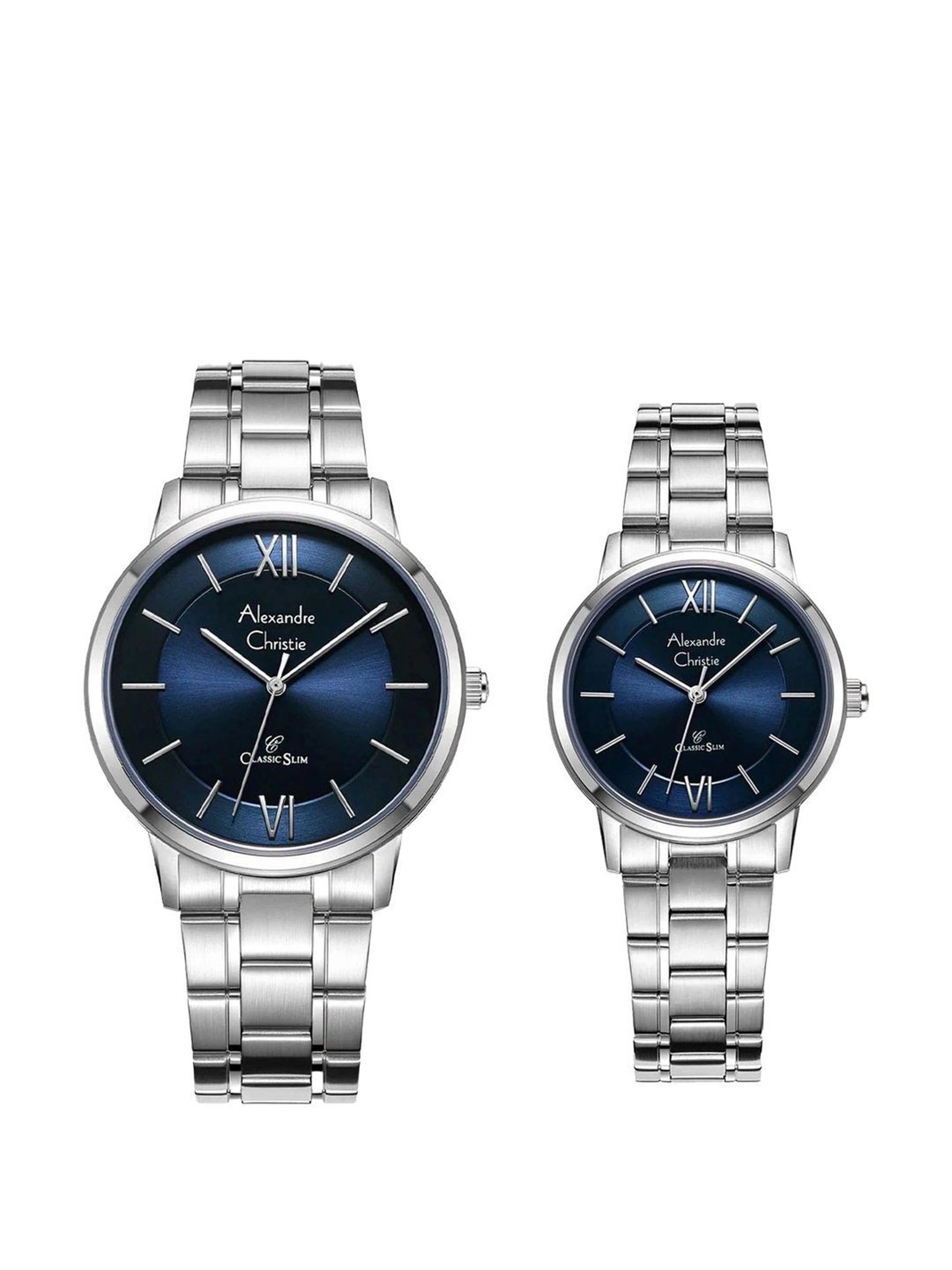 ALEXANDRE CHRISTIE 8689MHLHSSBU AC Collection Classic Analog Couple Watch