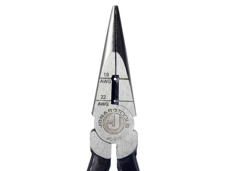 JONARD TOOLS JIC-203 Bent Long Nose Plier,6-3/4 in.,Serrated