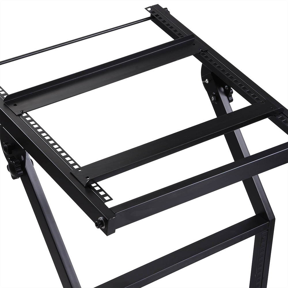 19" 12U Rack Mount DJ Mixer Stand Studio Equipment Cart Stage Music Party Show
