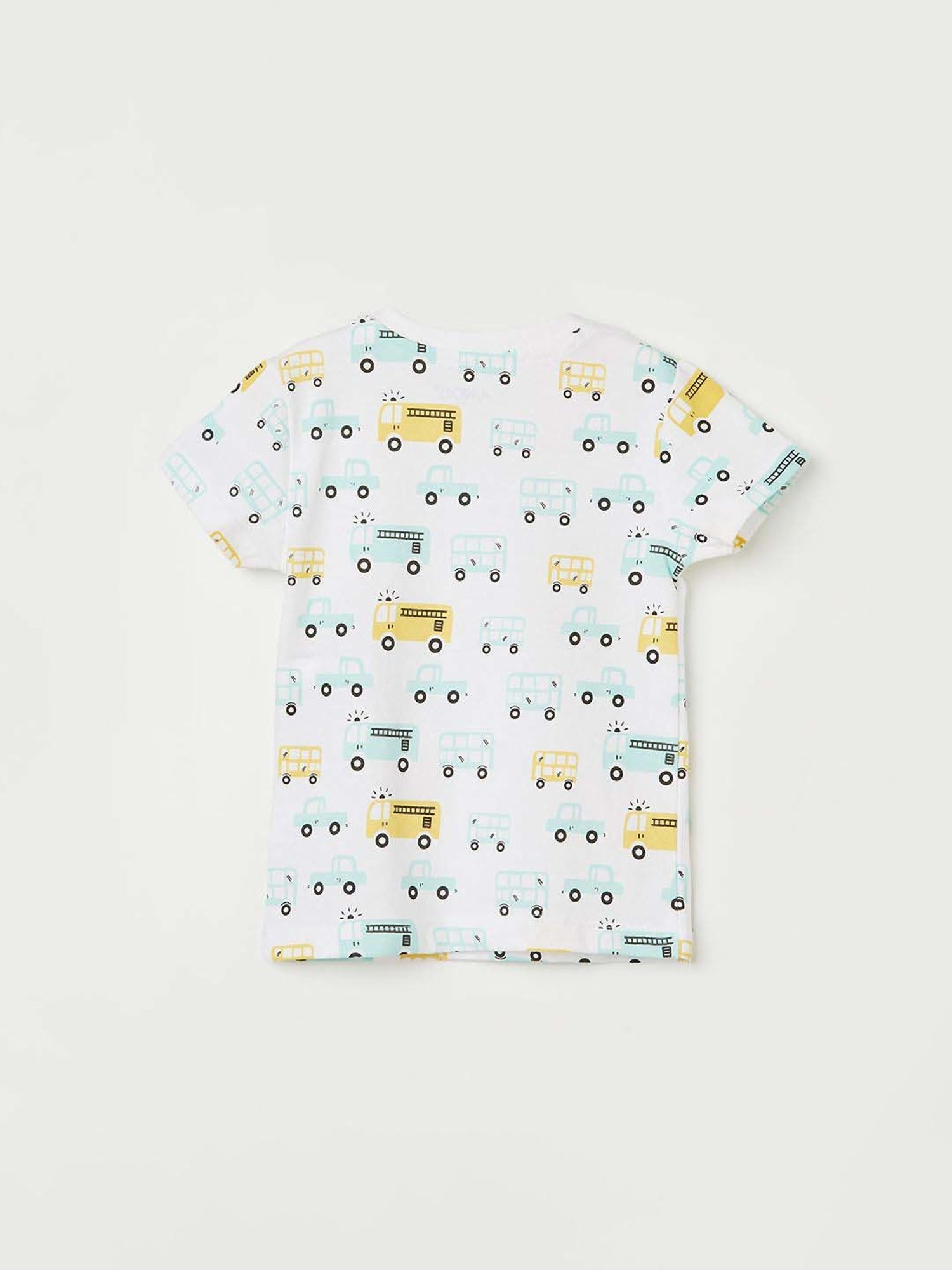 Juniors by Lifestyle Blue & White Cotton Printed Dungaree Set