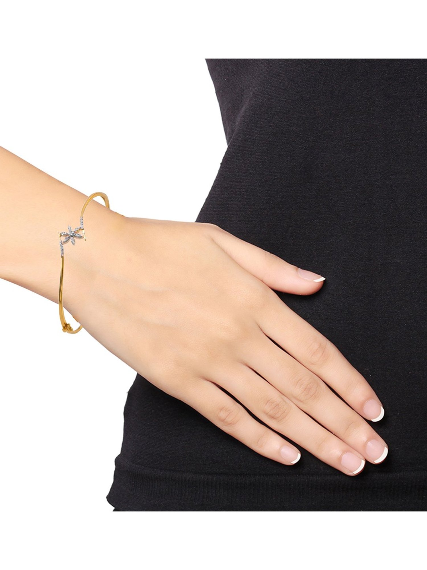 Mia by Tanishq Cupid Charm 14k Gold & Diamond Bracelet for Women