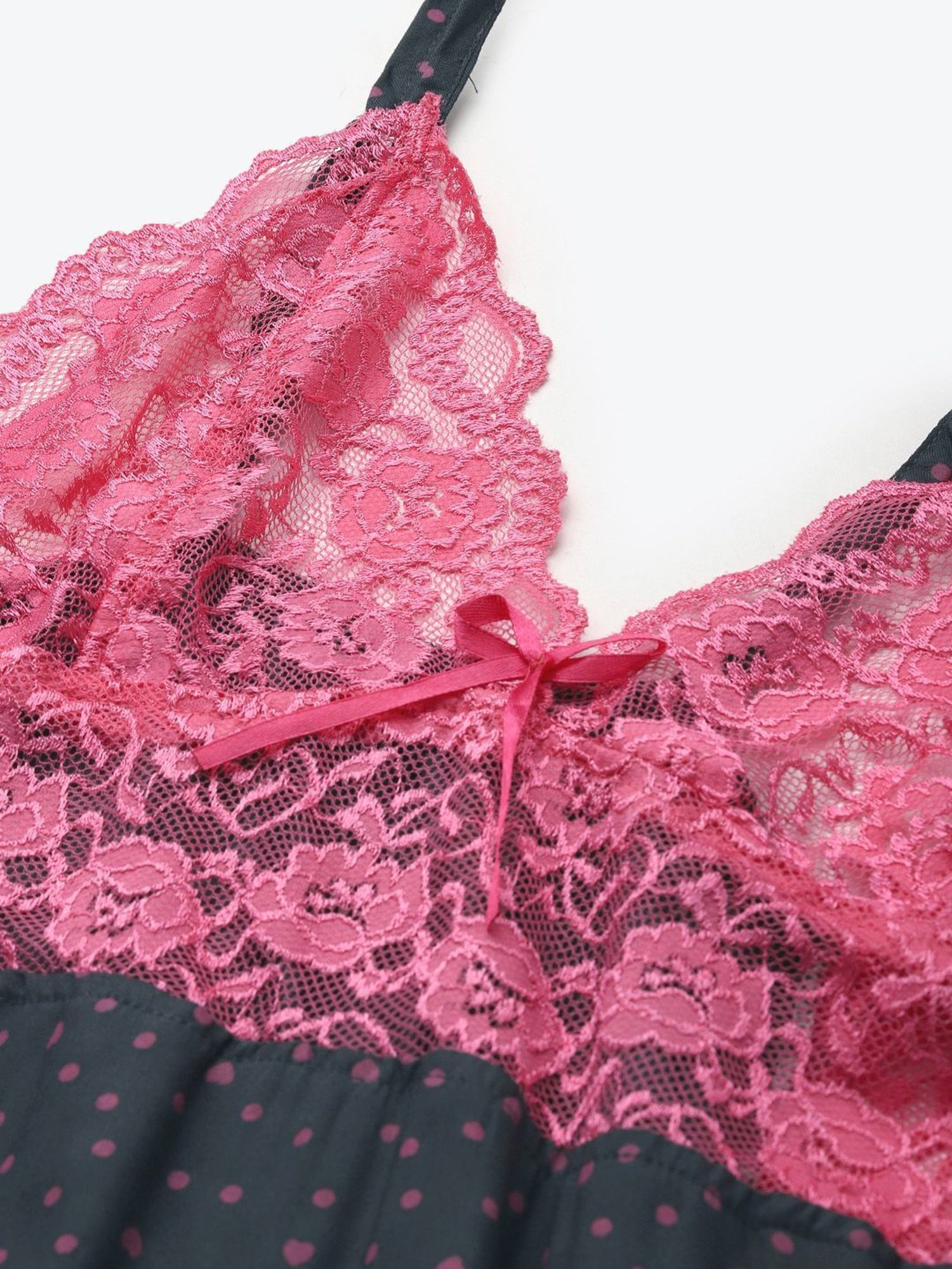 Ms.Lingies Grey & Pink Printed Chemise