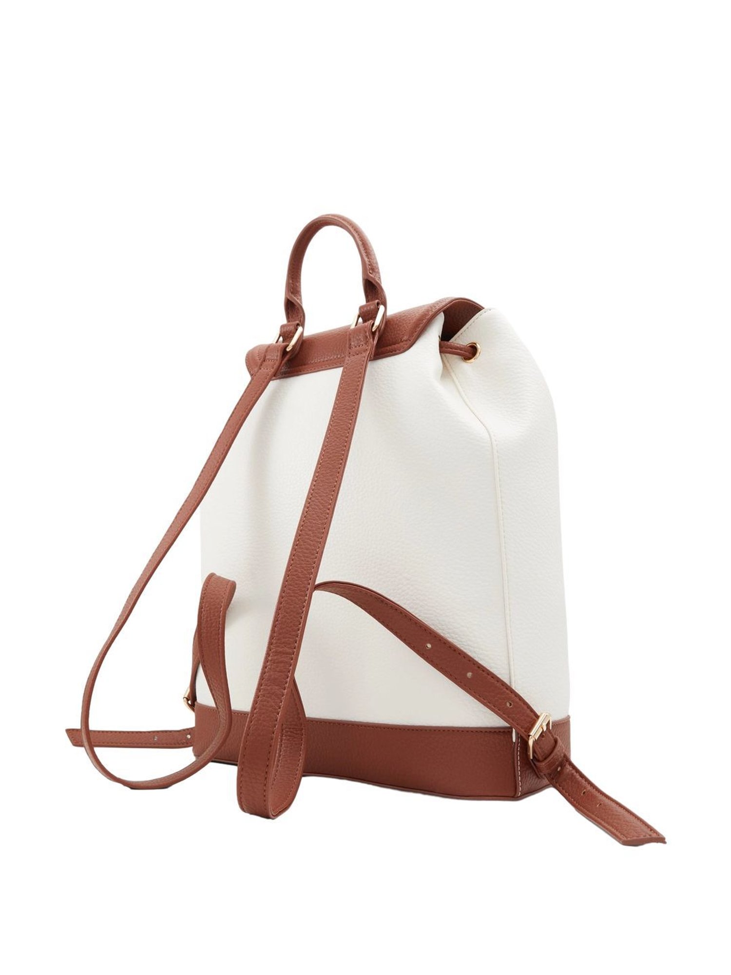 Call It Spring White & Brown PU Large Backpack