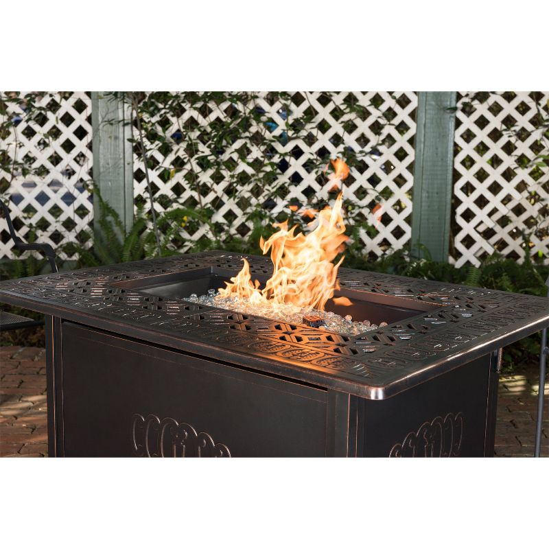 Dynasty Rectangle Aluminum LPG Fire Pit - Fire Sense
