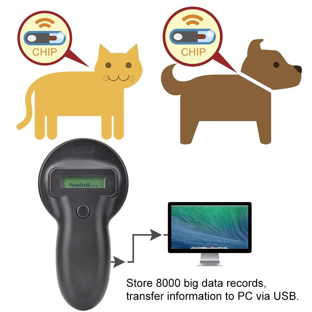 Rfid Ear Tag Reader Handheld Pet Microchip Portable Animal Scanner 134.2KHz Hot Sale 2019