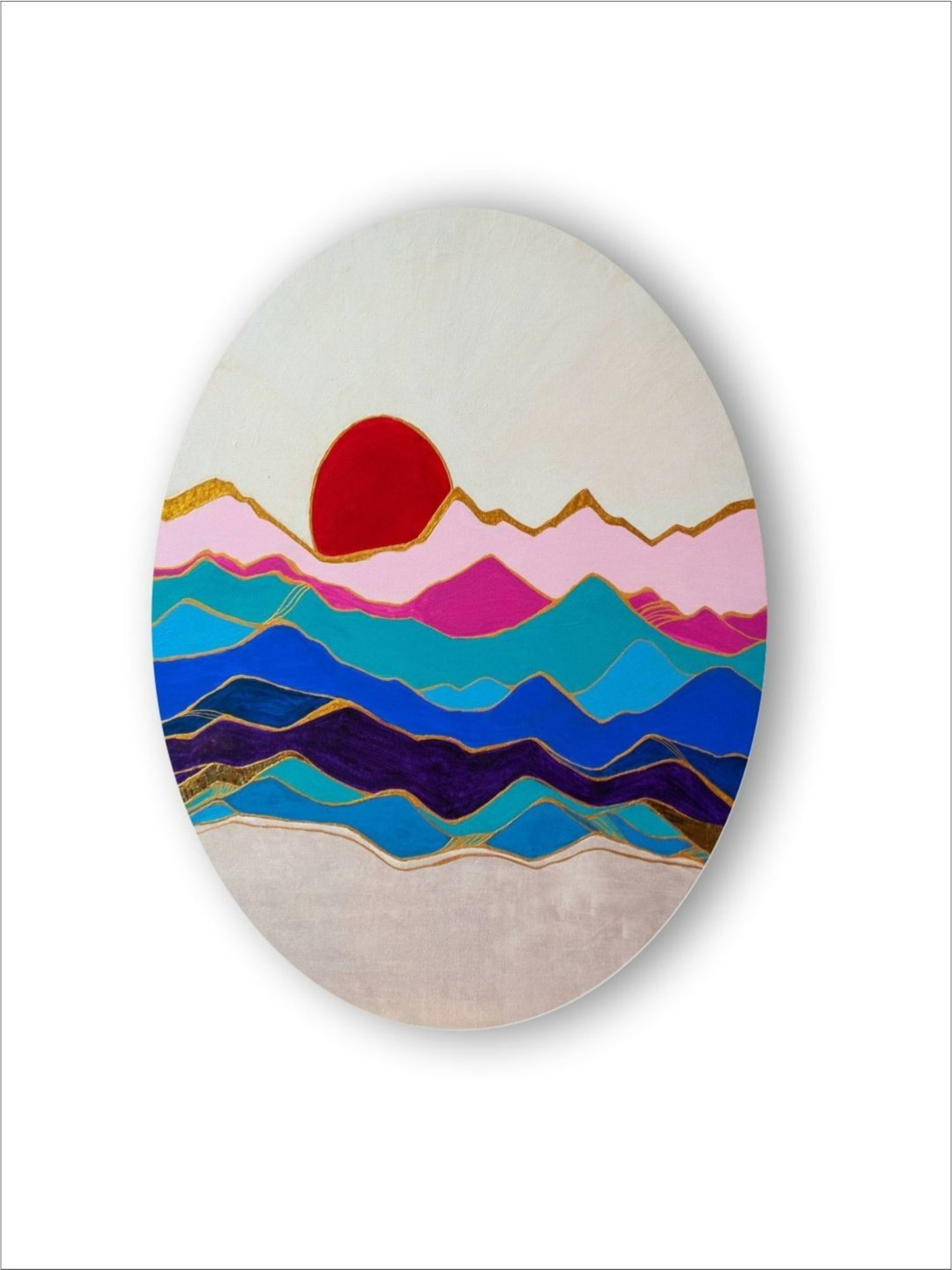 The Art House Abstract Multicolor Canvas Painting