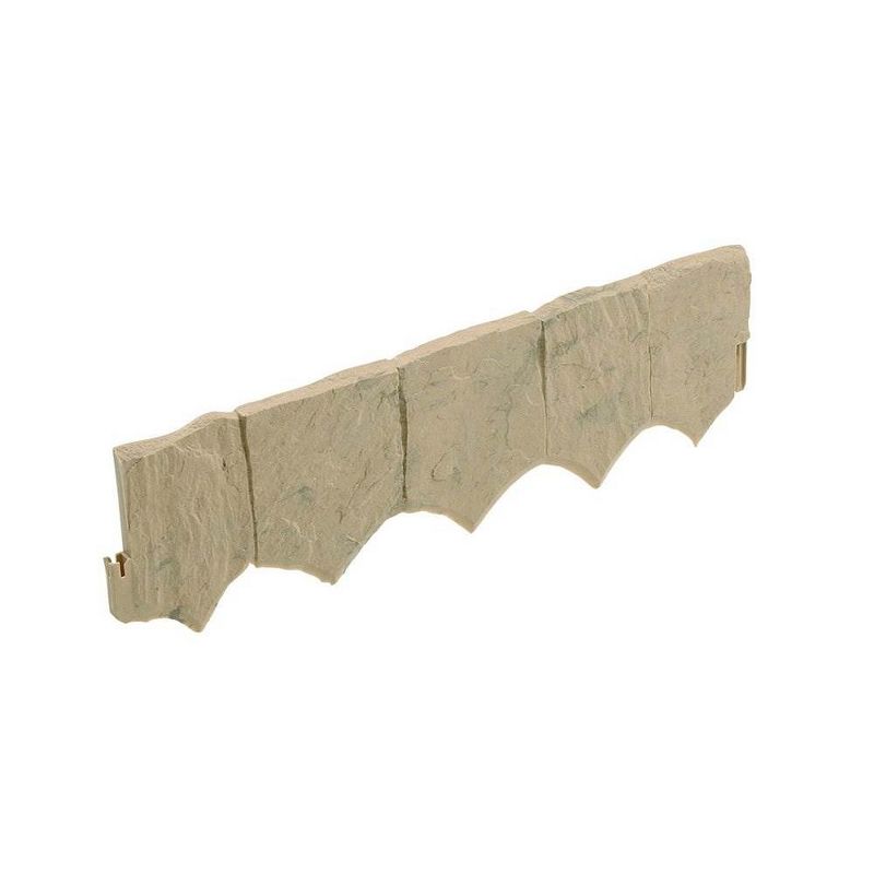 Suncast Landscape Design Border Decorative Natural Rock Plastic Edging (8 Pack)