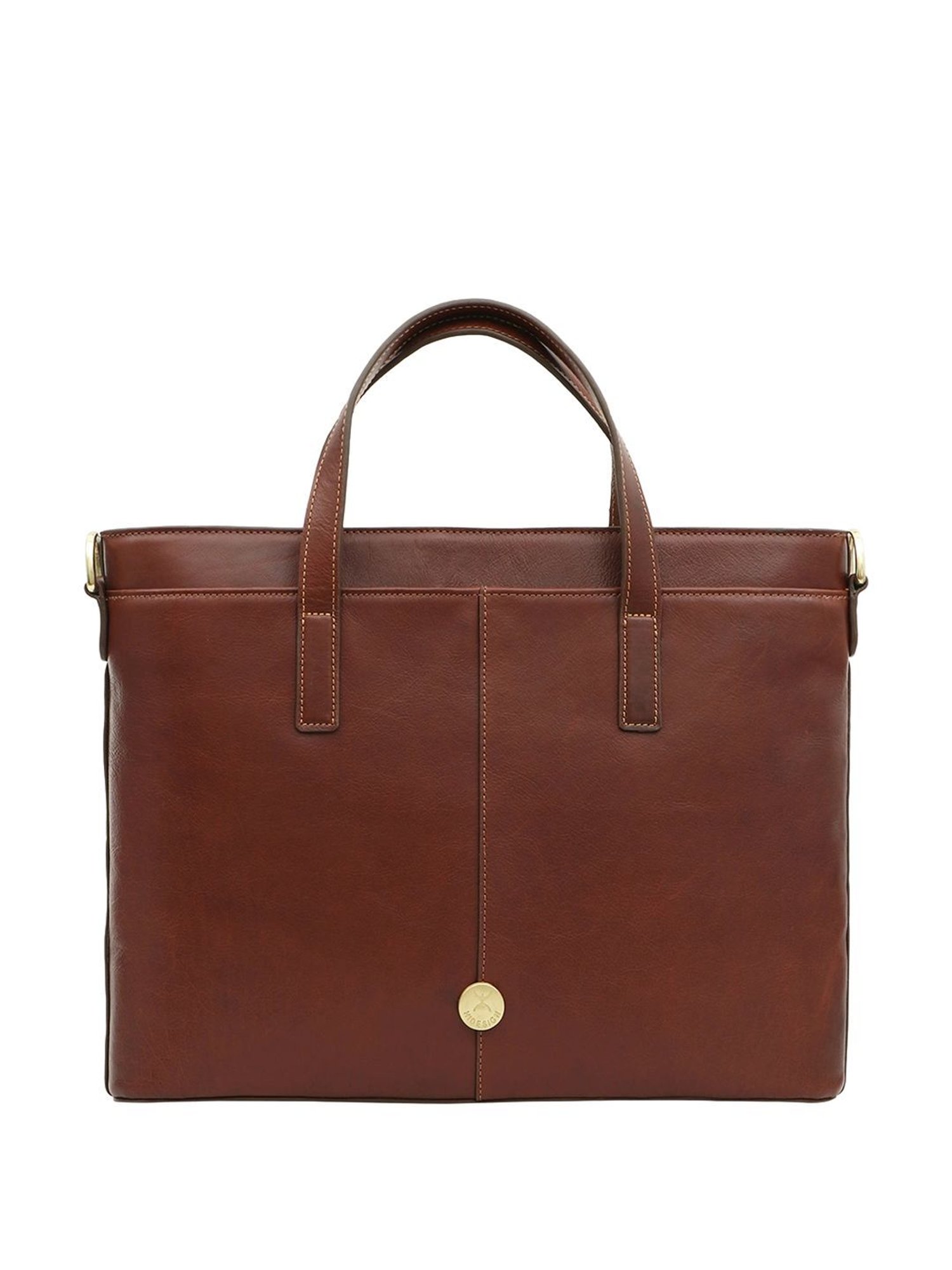 Hidesign SAHARA Tan Leather Large Laptop Messenger Bag