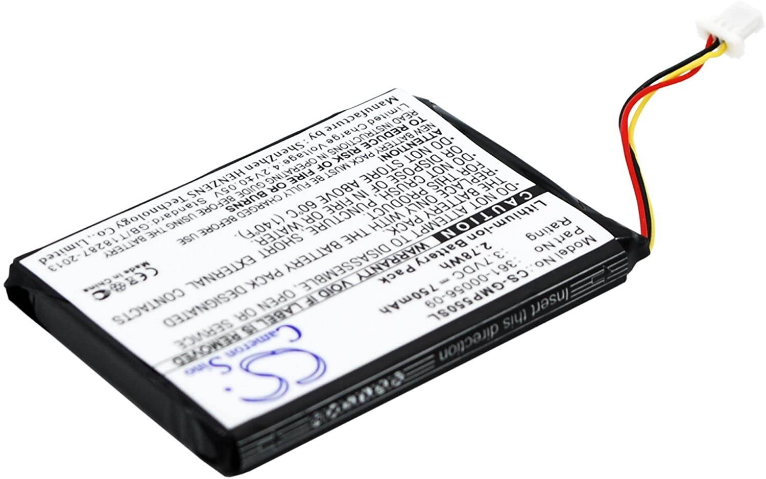 Cameron Sino 750mAh / 2.78Wh Battery Compatible with Garmin Pro 70 Trashbreaker, Pro 550 Trashbreaker, Pro Trashbreaker, Pro 70 Receiver, and Others