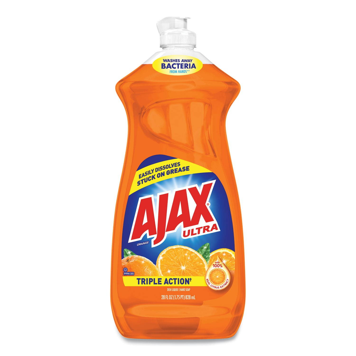 Ajax Dish Detergent Liquid Orange Scent 28 oz Bottle 9/Carton 44678CT