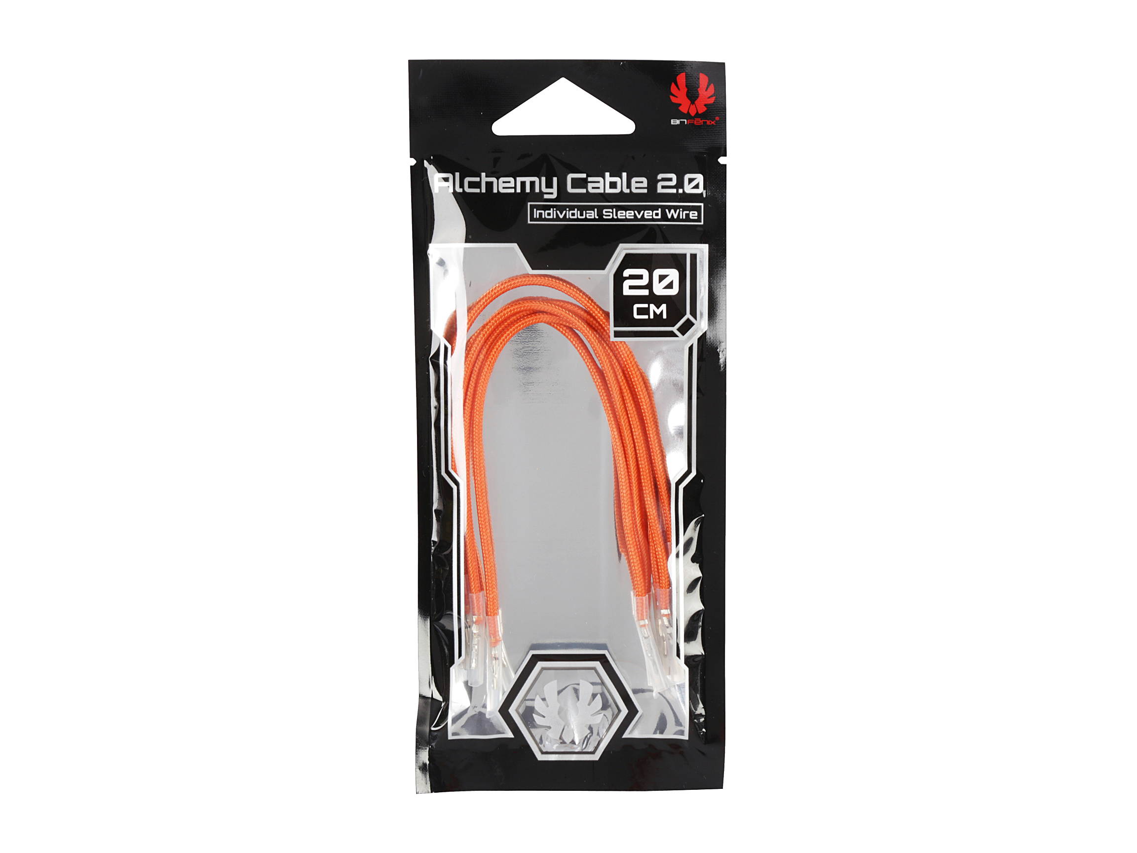 BitFenix BFX-ALC-20CMLW-RP 7.87 in. (20 cm) ALCHEMY 2.0 PSU CABLE, 5X 20CM - WHITE