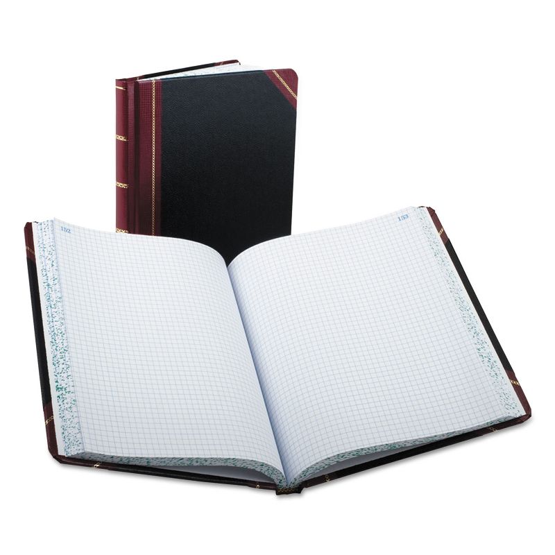 Boorum & Pease Columnar Accounting Book Record Rule Black Cover 300 Pages 8 1/8 x 10 3/8 21300R