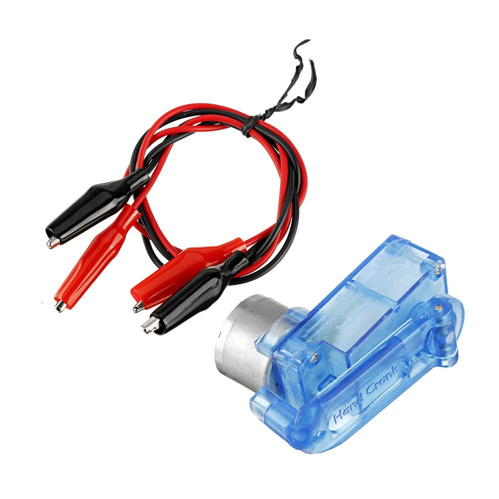 5Set Emergency Hand-cranked Dynamotor Charger Portable Hand-cranked Generator 3V 5V for Diy Electronic Production with  Clip Lines