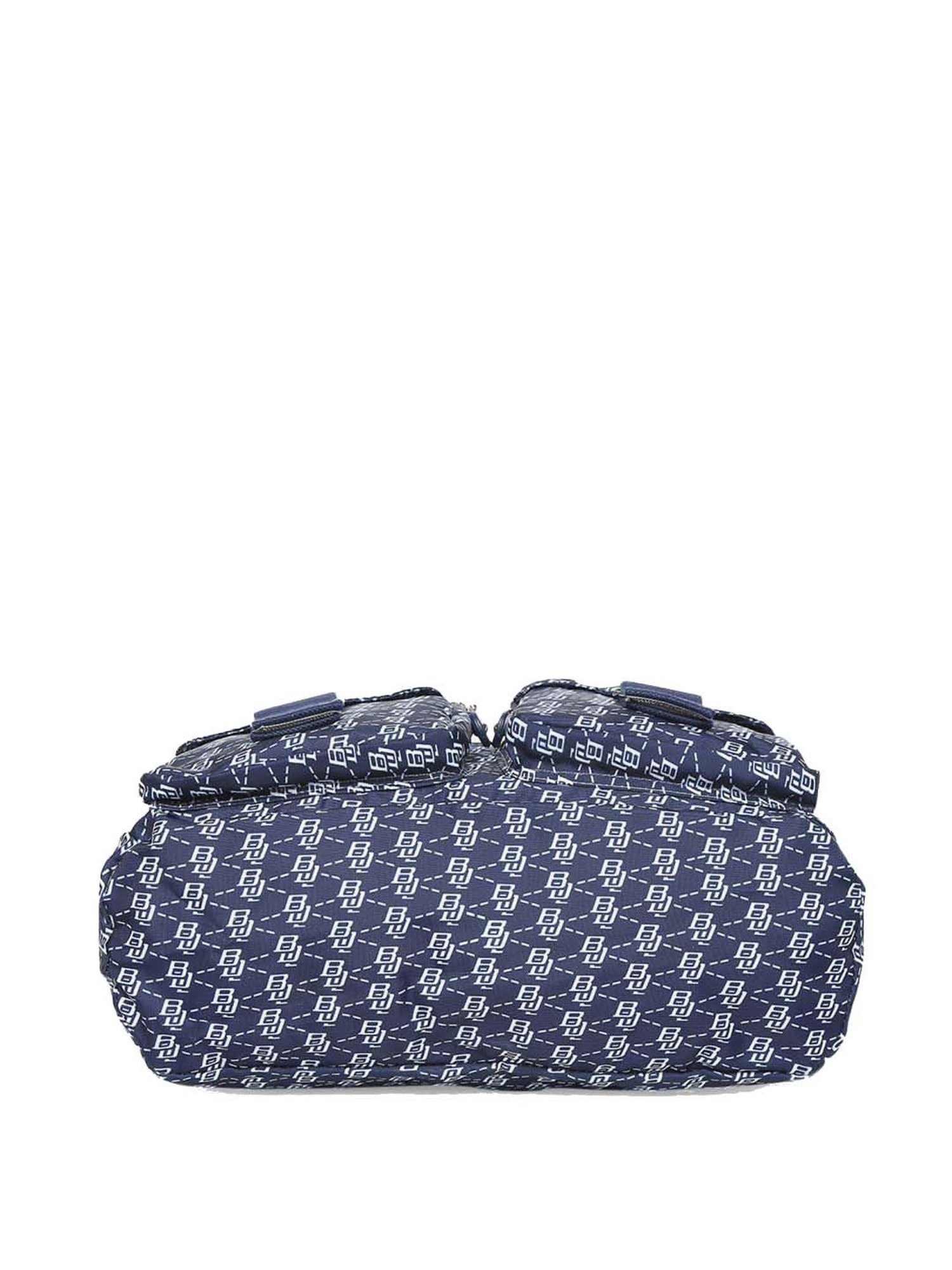 Baomi Blue Printed Medium Handbag