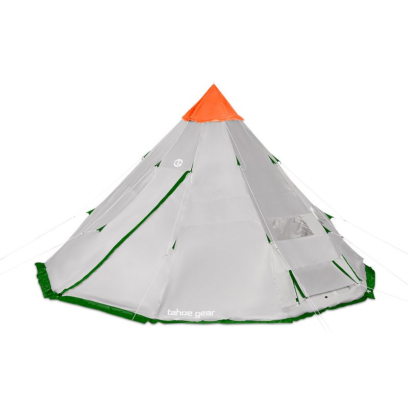 Tahoe Gear Bighorn XL 18 x 18 Feet 12 Person Waterproof Cone Shape Camping Tent