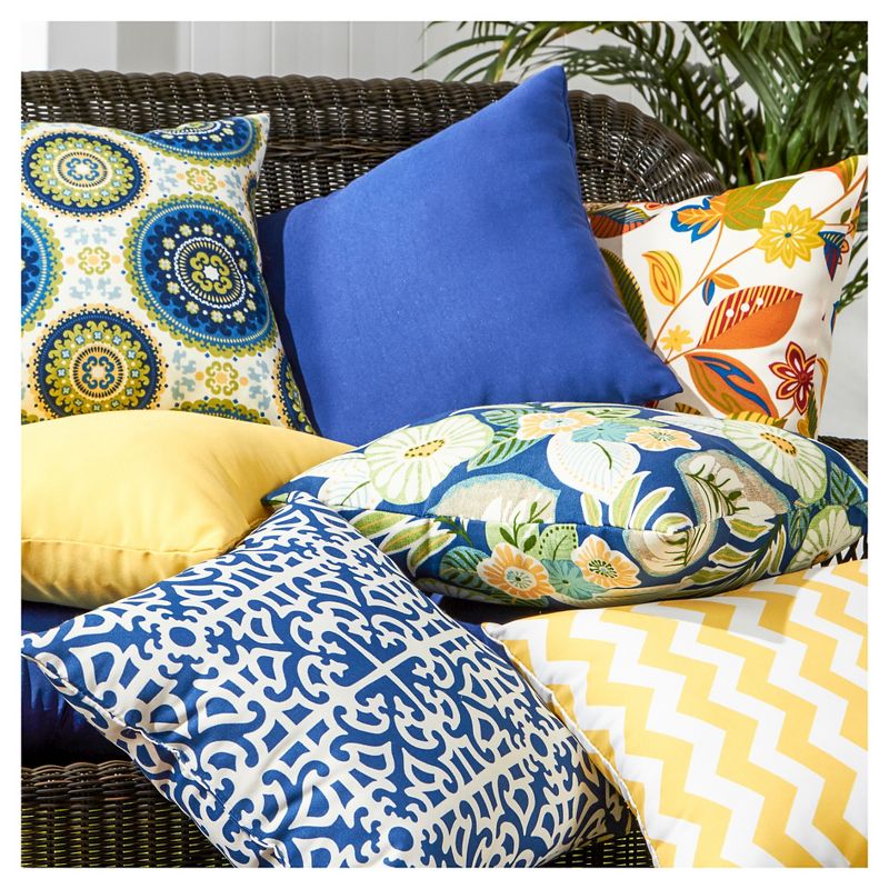 Set of 2 Esprit Floral Outdoor Square Throw Pillows - Kensington Garden