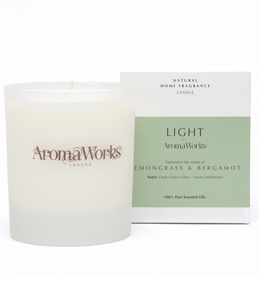 AromaWorks London Light Range - Lemongrass & Bergamot Medium Candle