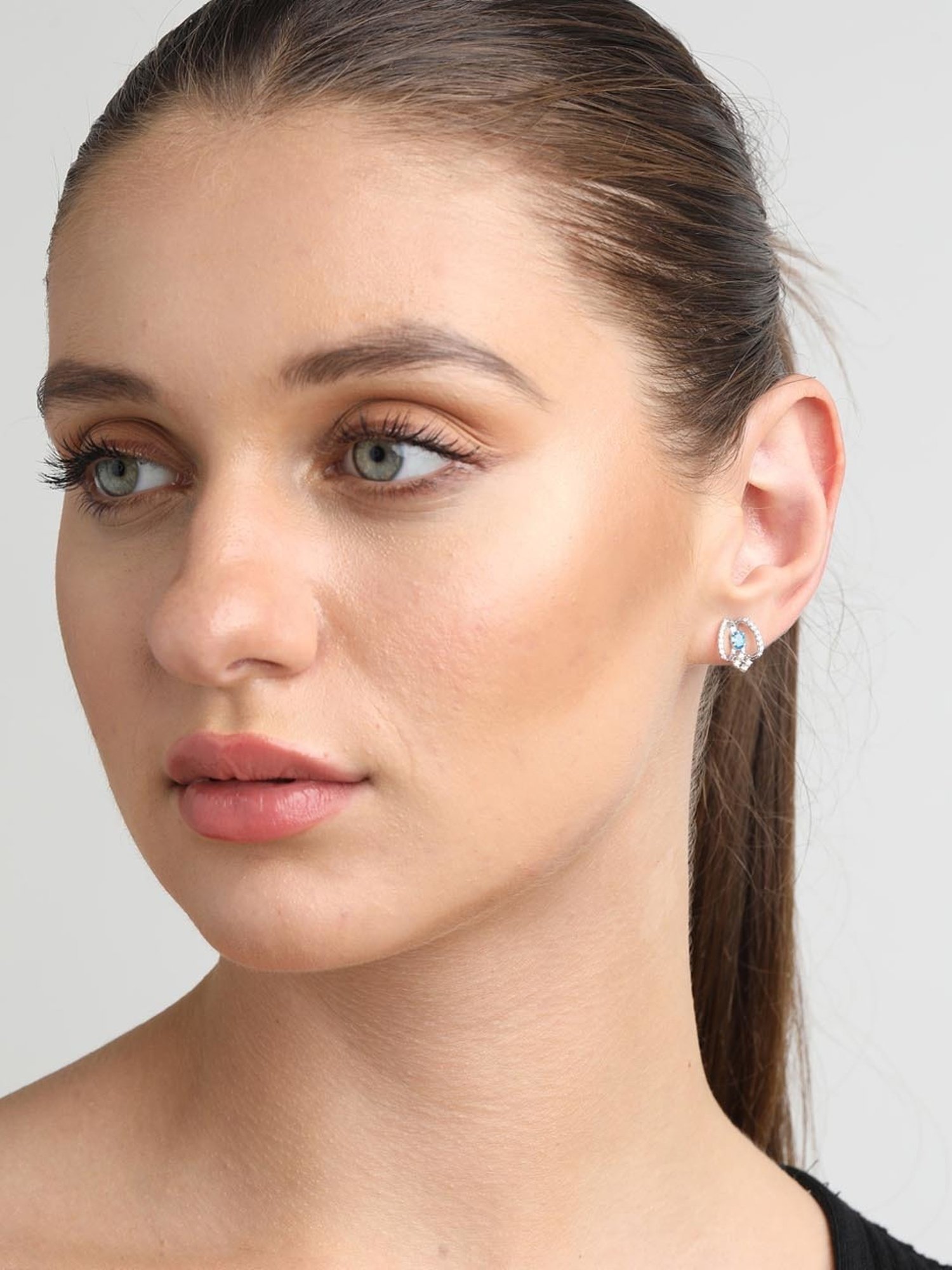 Clara 92.5 Sterling Silver Stella Earrings for Women