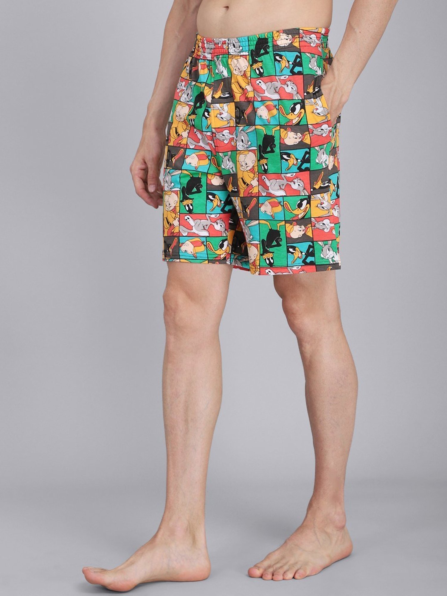 Free Authority Multi Cotton Regular Fit Loonely Tunes Printed Boxers