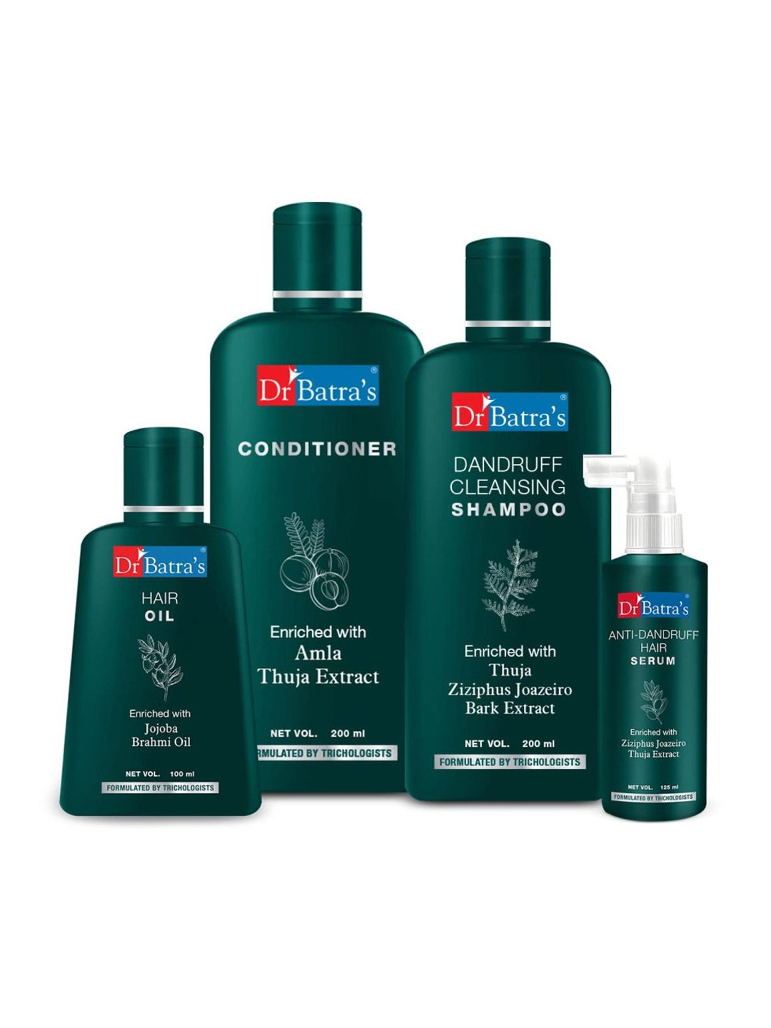 Dr. Batra's Anti Dandruff Hair Serum, Conditioner, Hair Oil & Dandruff Cleansing Shampoo