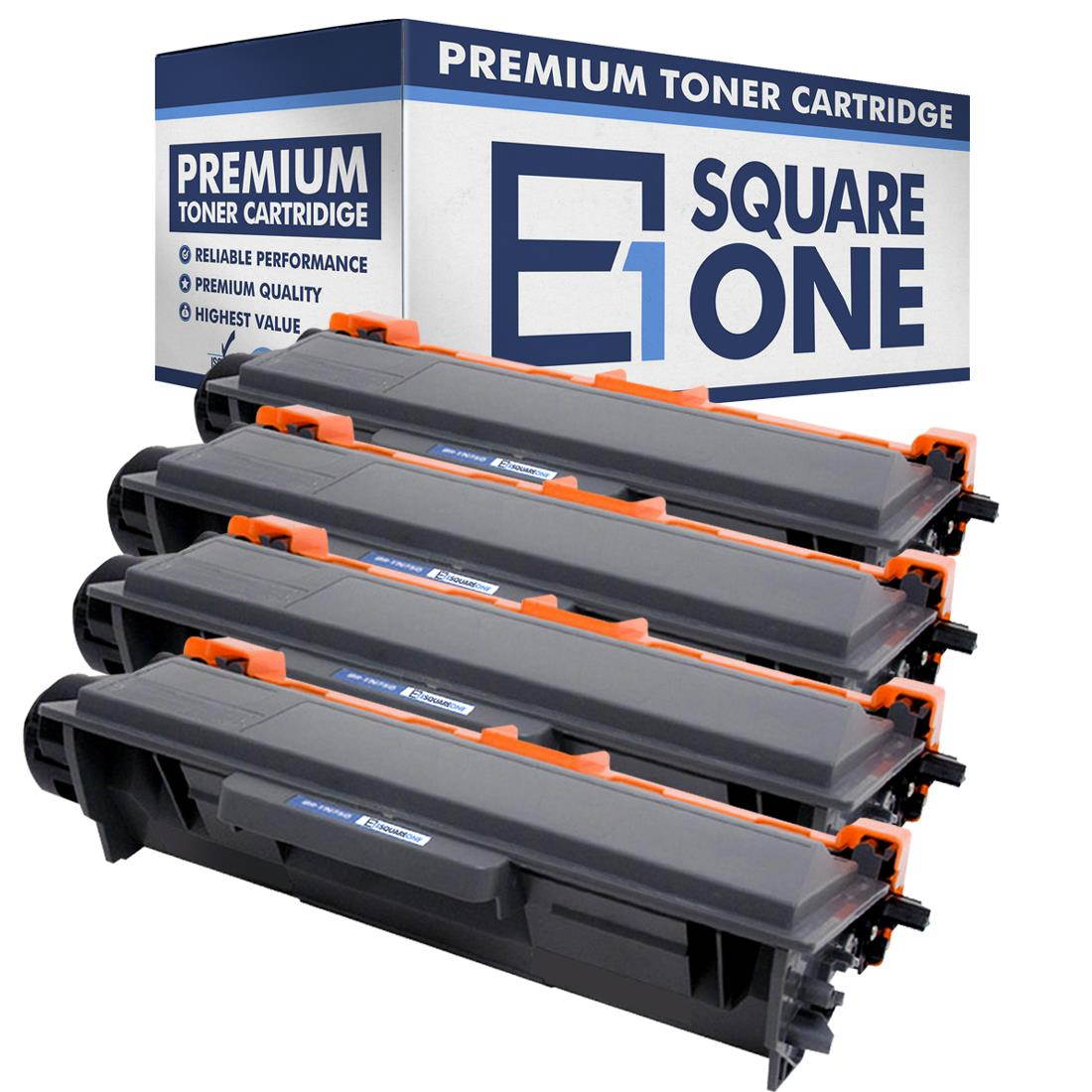 eSquareOne Compatible High Yield Toner Cartridge Replacement for Brother TN750 TN720 (Black, 4-Pack)