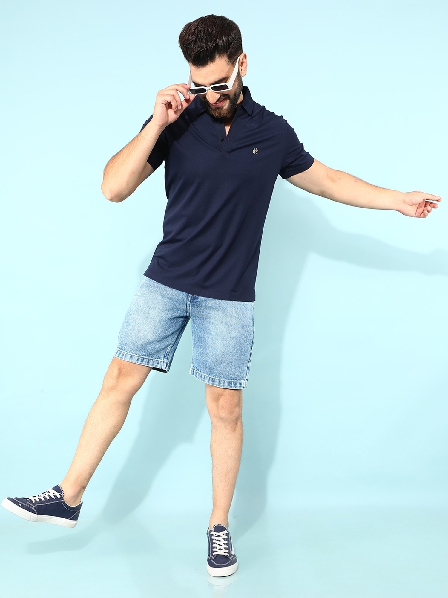 Crimsoune Club Navy Slim Fit Polo T-Shirt